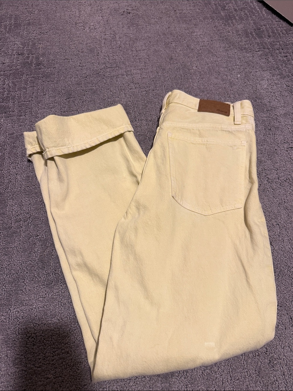 Madewell Pale Yellow Jeans